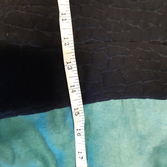 Tory Burch Quilted Jacquard Navy Blue/Black Peplum - Picture 6 of 7